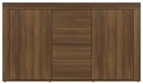 Credenza rovere marrone 120x36x69 cm in legno multistrato