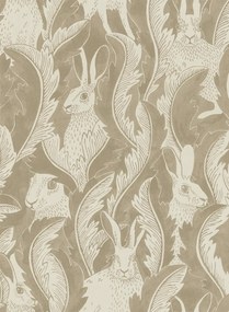 Långelid / von Brömssen Carta da parati Hares in Hiding - Taupe