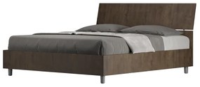 Letto matrimoniale senza rete 160x190 testata inclinata noce Demas