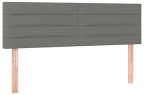 Testiere 2 pz grigio scuro 72x5x78/88 cm in tessuto