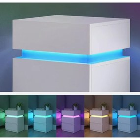 Comodino SMARTIE con illuminazione integrata, bianco