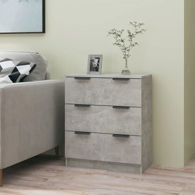 Credenza grigio cemento 60x30x70 cm in legno multistrato