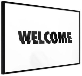 Poster  Welcome  Cornice Quadri Cornice nera, Larghezza x Altezza Home decor 45x30