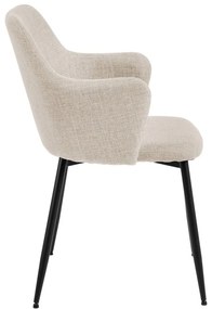 Set di sedie da pranzo color crema in imbottito 2 pz Ilsa – Actona