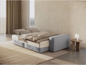 Divano letto grigio chiaro in tessuto bouclé 247 cm Jodie - Micadoni Home