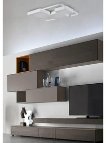 Plafoniera LED design Yanira, bianco 60x cm, luce CCT dimmerabile NOVECENTO