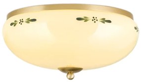 Orion DL 7-674 - Plafoniera LANDHAUS 3xE27/60W/230V diametro 35 cm ottone/beige