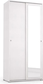 Armadio per vestiti con ante a battente in legno  L 90 x H 195 x P 45 cm bianco