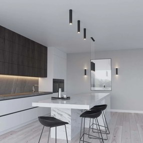 Plafoniera da soffitto in Acciaio LAGOS GU10 Nera da interno