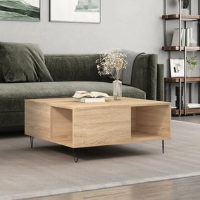 Tavolino Salotto Rovere Sonoma 80x80x36,5 Cm Legno Multistrato /