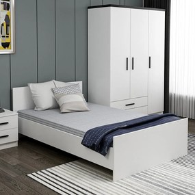 Letto singolo bianco 120x200 cm Kale - Kalune Design