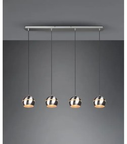 Trio - Lampadario a sospensione con filo FLETCHER 4xE14/40W/230V cromo opaco