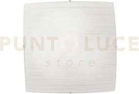 Plafoniera celine bianca 4 luci attacco e27 50x50x12cm vetro bianco...