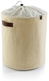Cesto portabiancheria in tessuto beige 49 l - Mioli Decor