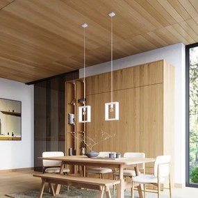 Sollux SL.1312 - Lampadario a sospensione con filo ARIES 1xE27/15W/230V faggio/bianco