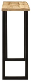 Tavolo consolle bordi vivi 105x33x76 cm legno massello di mango