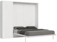 Letto a scomparsa 160 verticale Kentaro con colonna - Noce