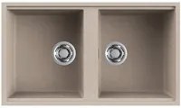 Lavello Elleci Incasso 2 vasche 83,6x48,8 Best 450 Sottotop Granitek Avena LGB45051BSO