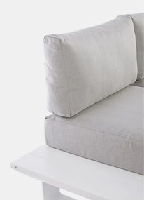 Salotto Angolare Da Esterno In Alluminio Con Cuscini E Tavolino Konnor Bianco Bizzotto