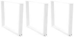 Gambe Per Tavolo Pranzo A V 3 Pz Bianco 100x(72-73,3)cm Acciaio /