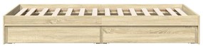 Giroletto cassetti rovere sonoma 100x200 cm legno multistrato