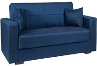 DIVANO LETTO NORA 2 POSTI TESSUTO BLU, 152X80X87 CM