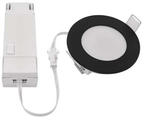 LED lampada da incasso bagno LORI LED/4,5W/230V IP65 2700/4000K nero