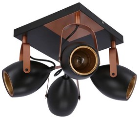 Faretto ANICA 4xE14/40W/230V nero/rame