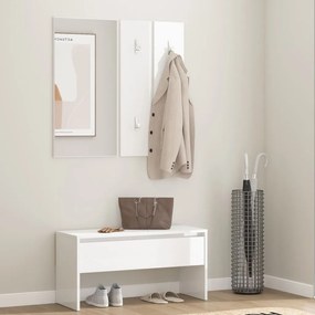 Set Di Mobili Da Corridoio Bianco Lucido İn Legno Multistrato /