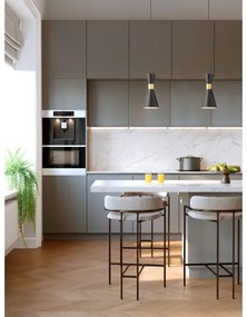 Redo 01-2711 - Lampadario a sospensione con filo KILT 1xE27/42W/230V diametro 12 cm nero