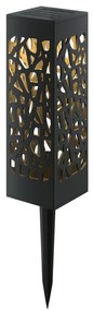 Lampioncino segnapassi Led Tower 0,2W Nero con pannello solare IP44 Bianco caldo 3000K con sensore crepuscolare Aigostar