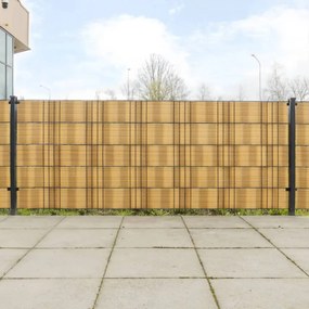 Schermi Da Balcone 5 Pz Marrone Chiaro 255x19 Cm İn Polyrattan /