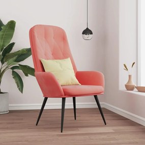Sedia Relax Rosa İn Velluto /