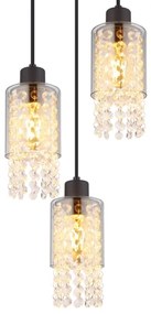 Globo 15799-3H - Lampadario a sospensione con filo BACKEY 3xE27/40W/230V diametro 25 cm nero