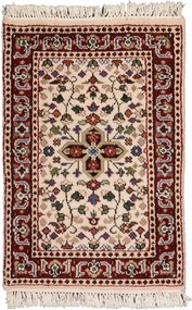 Sarouk Tappeto 60 x 90 Beige (Indian) Annodato A Mano