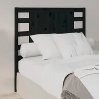 Testiera per Letto Nera 106x4x100 cm in Legno Massello di Pino cod 11426