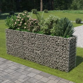 Gabbione Letto Rialzato İn Acciaio Zincato 270x50x100 Cm /