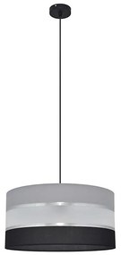 Lampadario a sospensione con filo HELEN 1xE27/15W/230V diametro 40 cm nero/grigio/argento