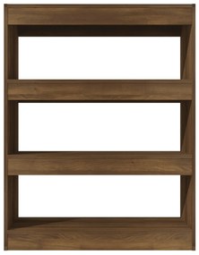 Libreria/Divisorio Rovere Marrone 80x30x103cm Legno Multistrato