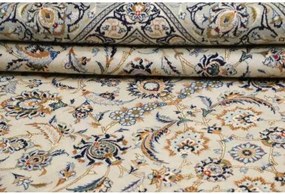 Kashan Fine Floreale Avorio Blu 273x388 Cm