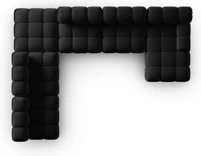 Divano in velluto nero 379 cm Bellis - Micadoni Home