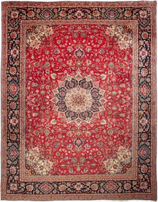 Tabriz Tappeto 400x320 Rosso (Iran) Annodato A Mano
