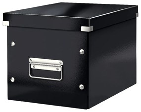 Scatola di cartone nera con coperchio 26x26x24 cm Click&amp;Store - Leitz