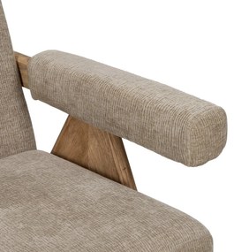 Divano beige con rivestimento in ciniglia 134 cm Rest – Ixia