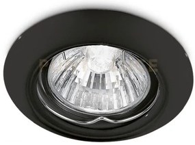 Gfa014- faretto da incasso in metallo colore nero 1 luce attacco gu...