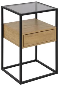 Comodino ZEIN rovere/nero