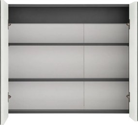 Mobile da bagno a parete grigio con specchio , 80 x 70 cm Wisla - Støraa