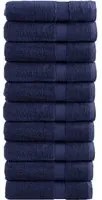 Asciugamani per Sauna 2pz Blu Navy 50x100 cm 600gsm 100% Cotone 137259