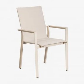 Confezione da 4 sedie da giardino impilabili in alluminio Karena - Sklum