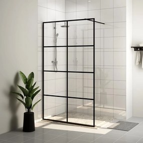 Parete Doccia Walk-in İn Vetro Trasparente Esg 140x195cm Nera /